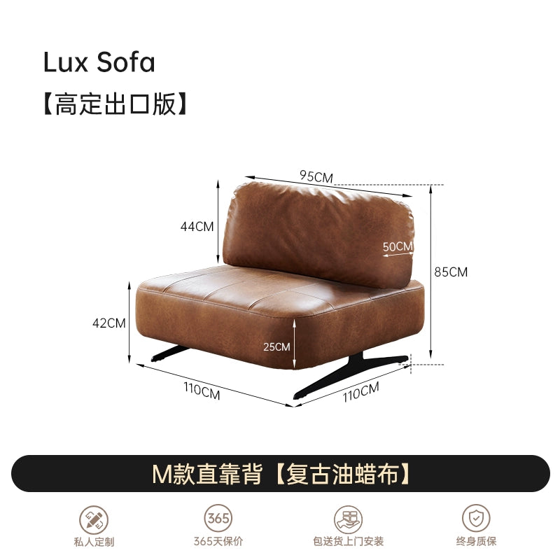 Nordic Style Module Sofa Dutch Expression Medieval Imported First-layer Cowhide LUX Combination Retro Sofa Combination