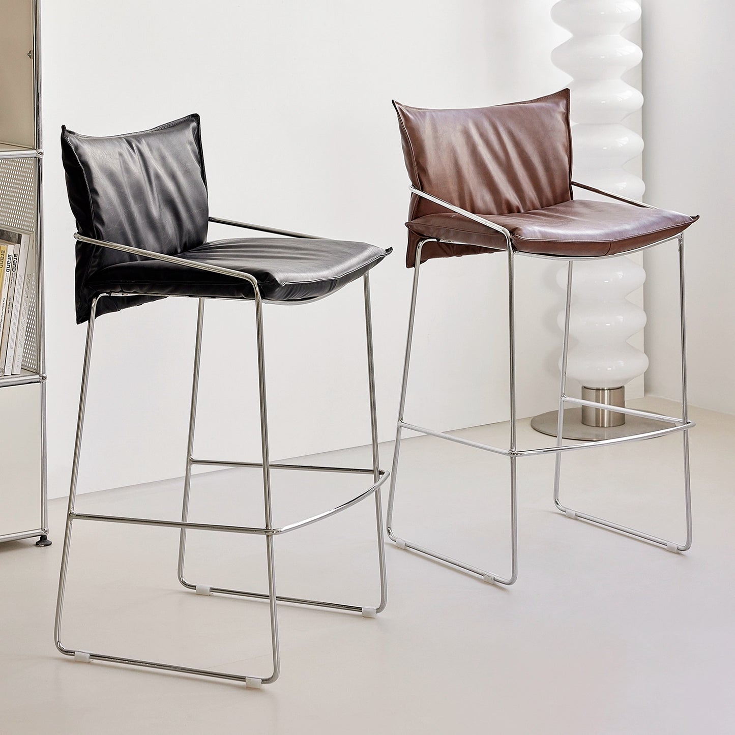 Soft Bag Barstuhl Licht Luxus High Sense Home Island Stuhl Kreativer Retro Schmiedeeisen Hochstuhl Designer 