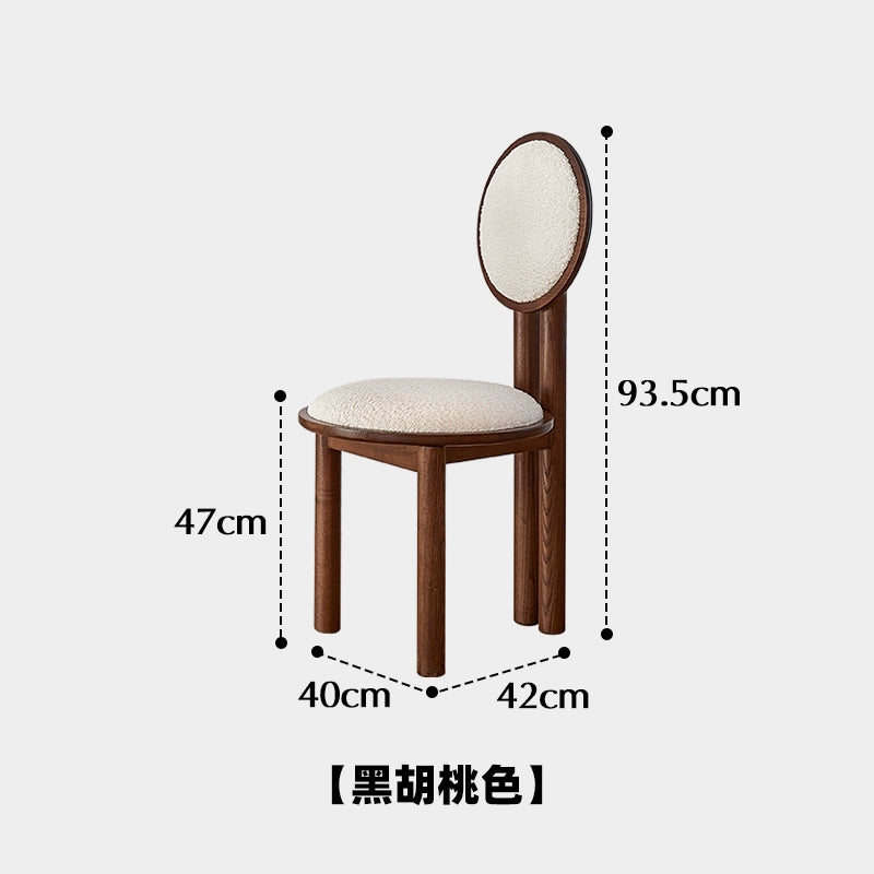 Ohrringstuhl Französischer Retro-Esszimmerstuhl aus massivem Holz, Designer-Künstlerstuhl, Home Soft Bag Dressing Hocker 