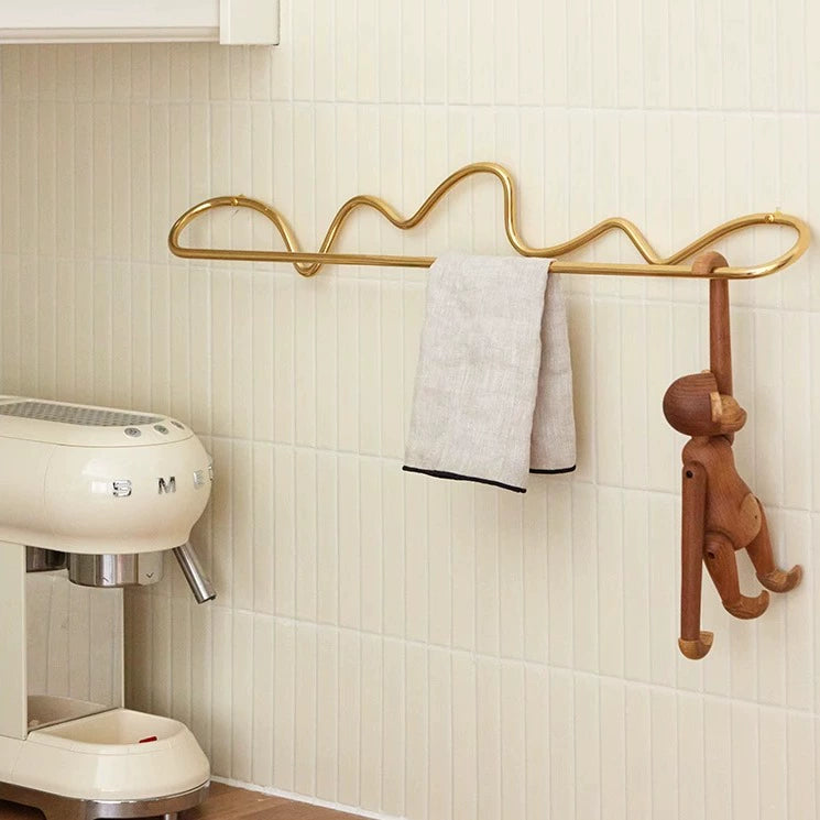 Messinghaken, leichter Luxus, hochwertiger Retro-Wandbehang, Wand-Schlüsselaufhänger, kreativer Handtuchhalter 