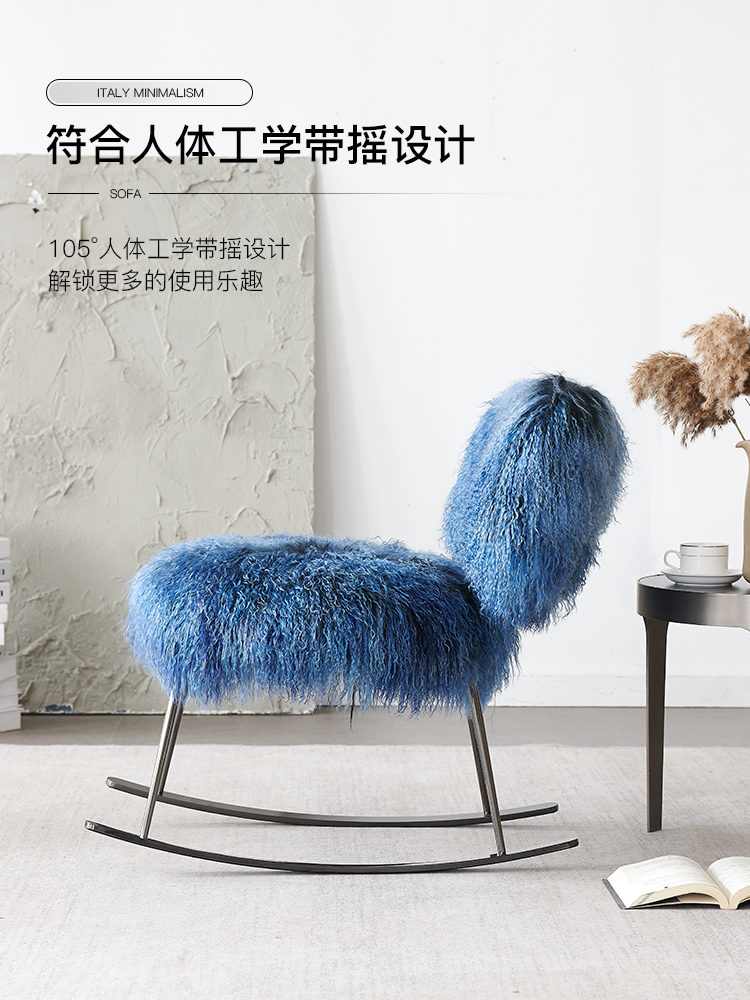 Italian Light Luxury Single Sofa Baxter Nepal Designer Chair Ins Popular High-end Wool Armchair