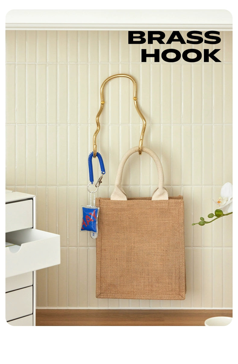 Messinghaken, leichter Luxus, hochwertiger Retro-Wandbehang, Wand-Schlüsselaufhänger, kreativer Handtuchhalter 