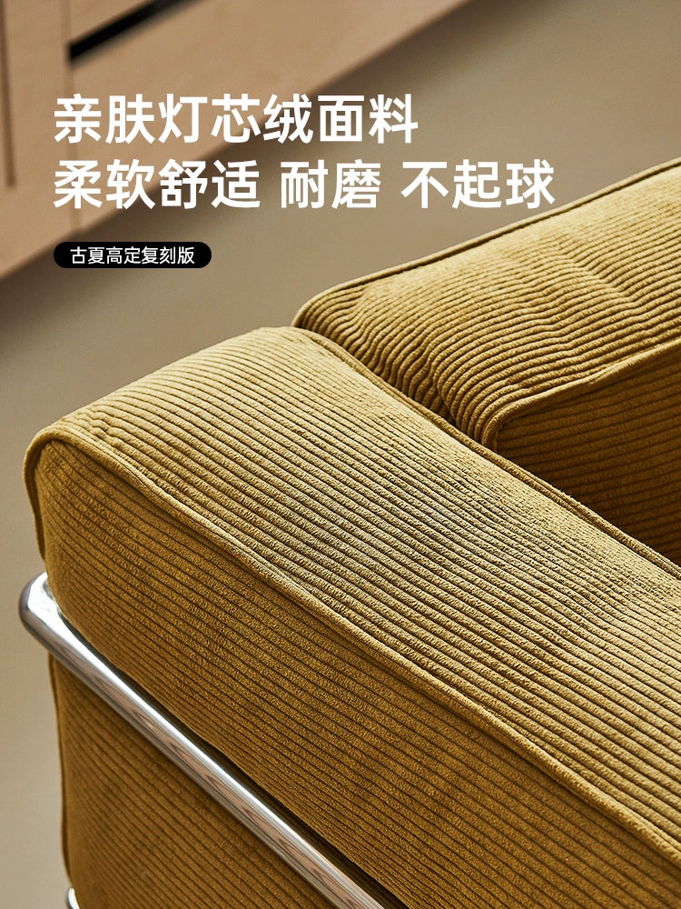 LC3 Sofa Corbusier Medieval Wabi-sabi Living Room Corduroy Fabric Single Sofa