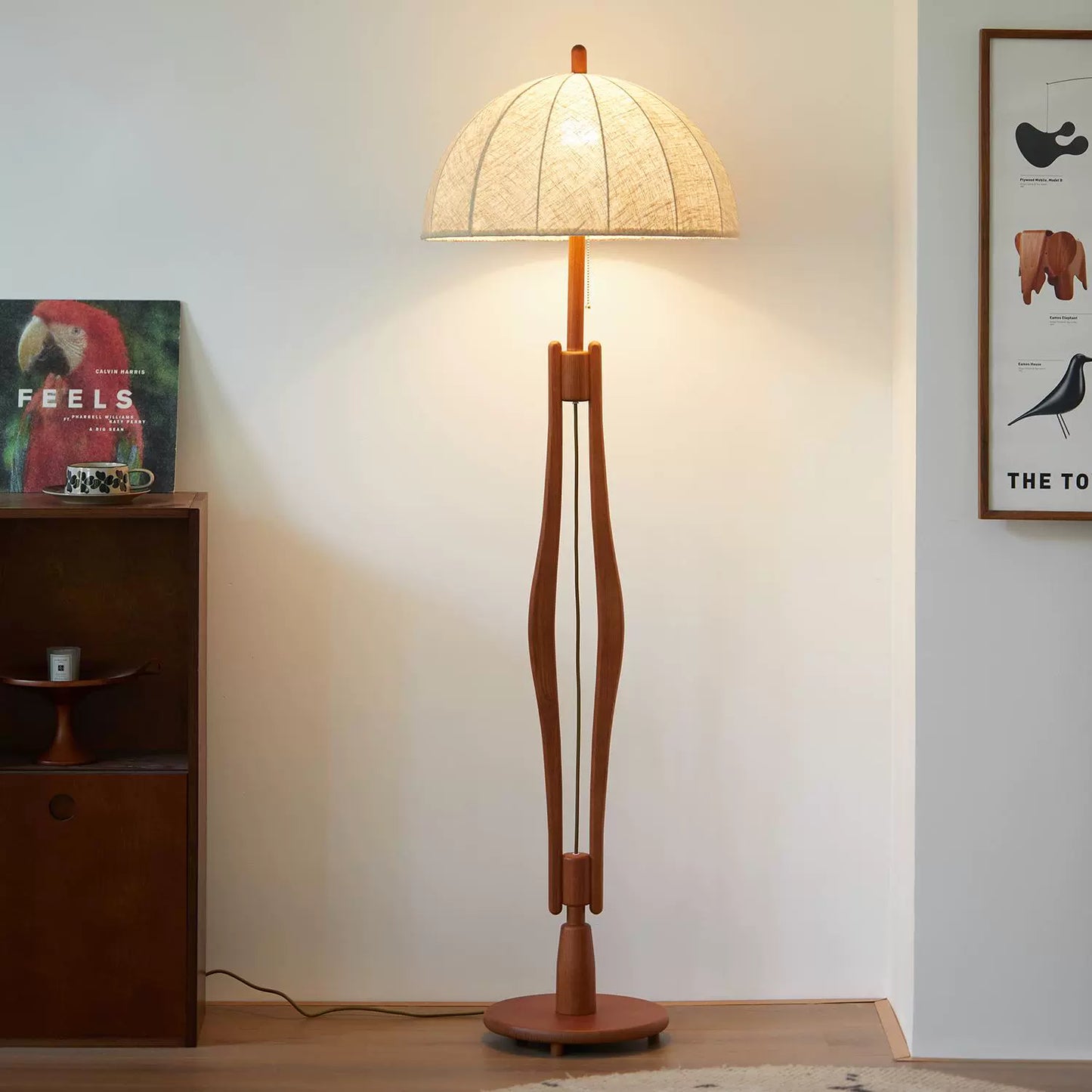 Dekorative Stehlampe mittelalterliche Massivholz-Ambiente-Lampe japanischer Wabi-Sabi-Wind kreative Kunst vertikale Lampe Wohnzimmer 