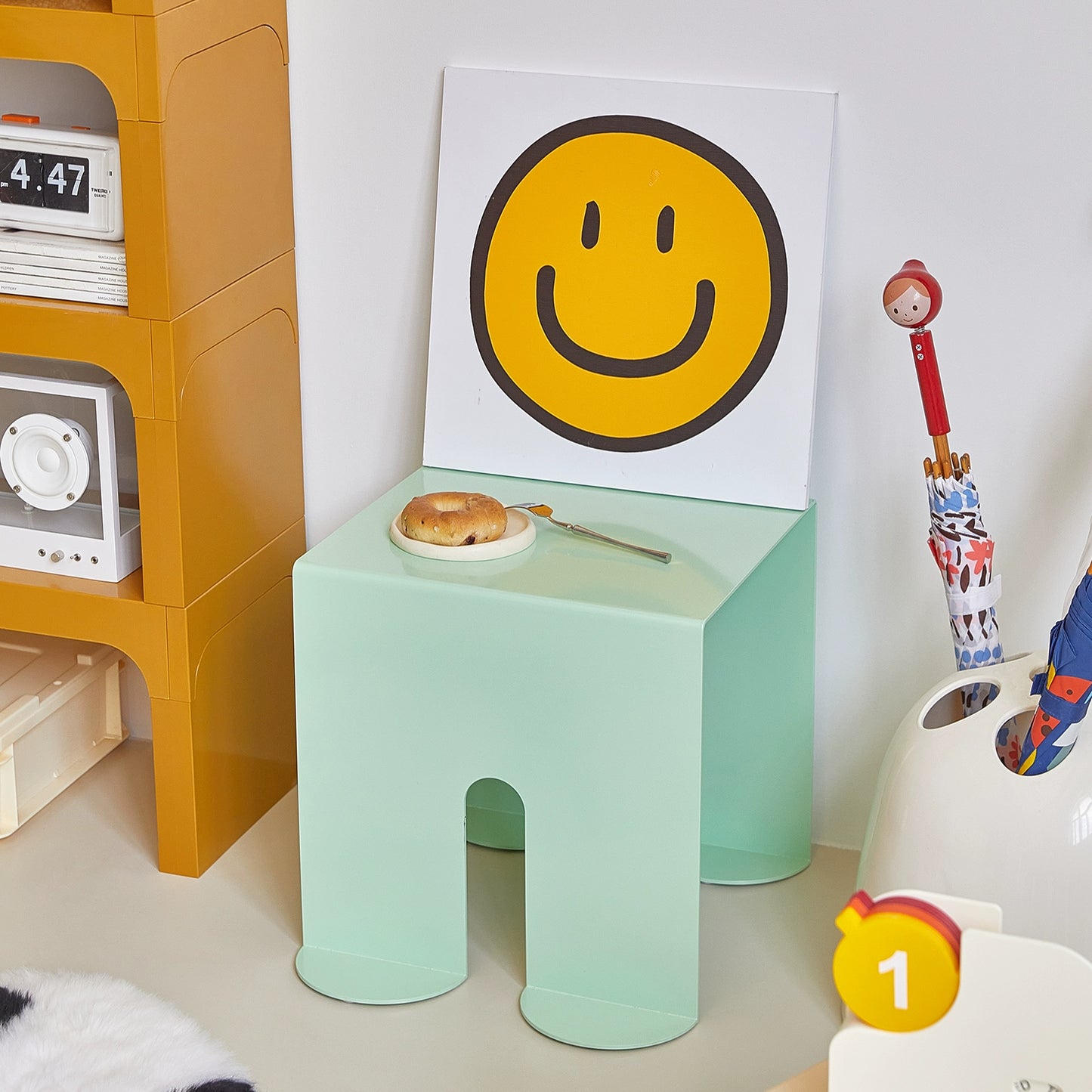 Dopamin-Schuhwechselhocker, kreativer Schmiedeeisen-Internet-Promi-Schuhhocker, kleiner Hocker, Home-Designer, niedriger Hocker, robust und langlebig 