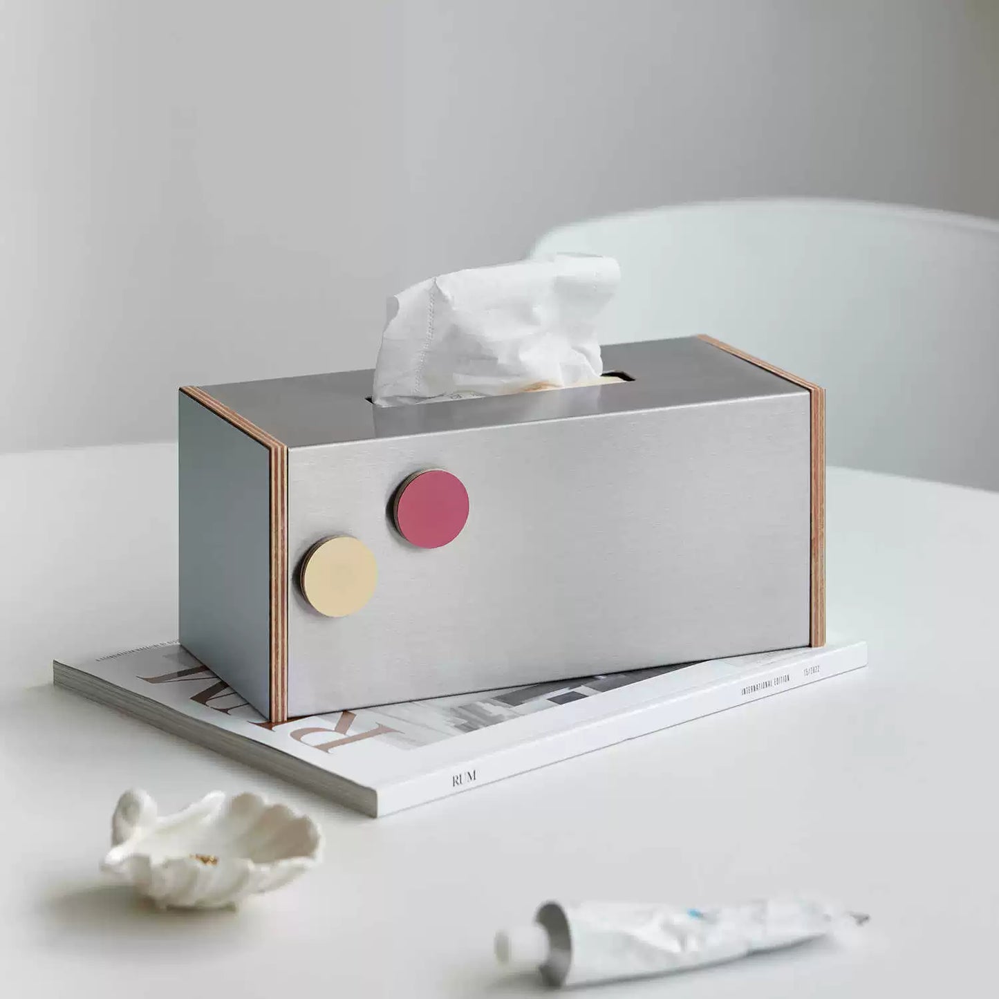 Ozean bord pumpen karton kreative wohnzimmer high-end tissue lagerung box magnetische saug licht luxus Ins Populardesigner 