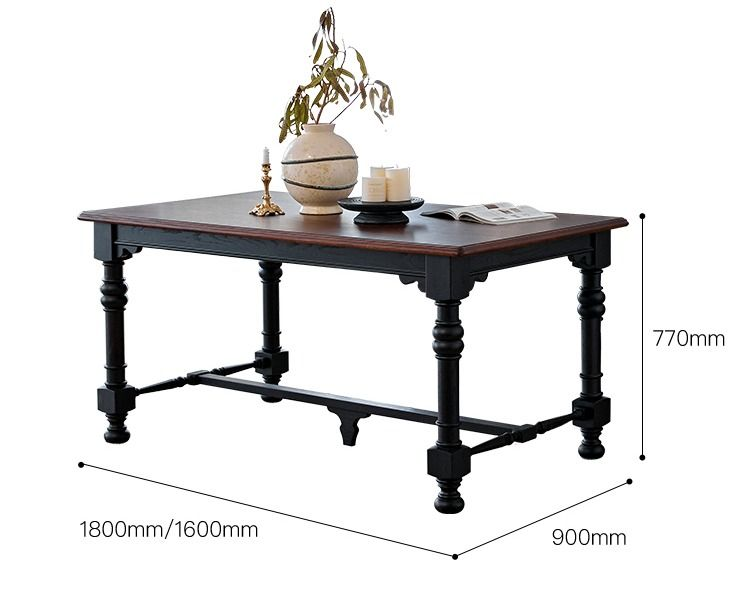 Mittelalterlicher Esstisch aus Massivholz, französischer rechteckiger Retro-Tisch, neuer chinesischer Esstisch, leichter Luxus im Haushalt, High-End 
