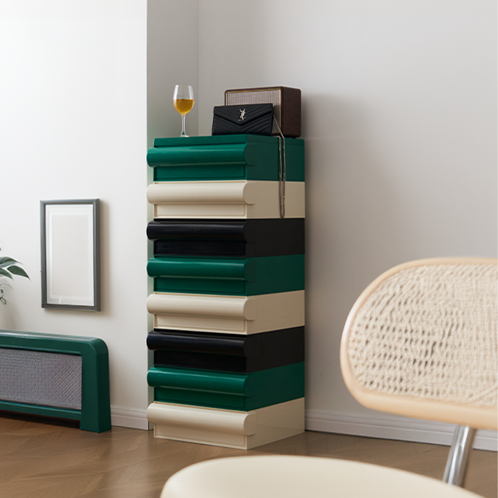 Mobiler Nachttisch, schlicht, modern, Sofa, Seitenschrank, Regal, hell, luxuriös, Premium, cremefarben, Wind-Aufbewahrungsschrank 