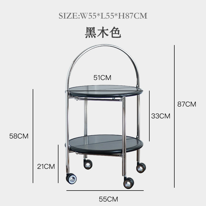 Klappbarer Couchtisch, beweglicher mittelalterlicher Sofa-Seitentisch, paar Massivholzwagen, kleine Wohnung, Nachttisch-Rack 