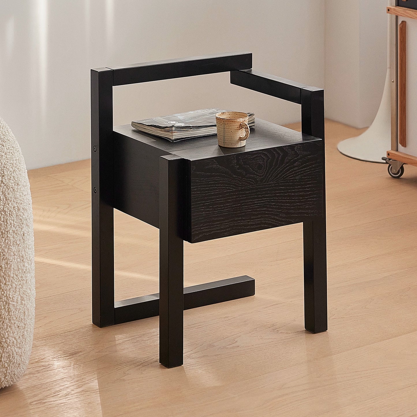 Massivholz mittelalterlichen Nachttisch einfache kreative Designer Sofa Seite Schrank Haushalt Ins Popularstorage Rand 