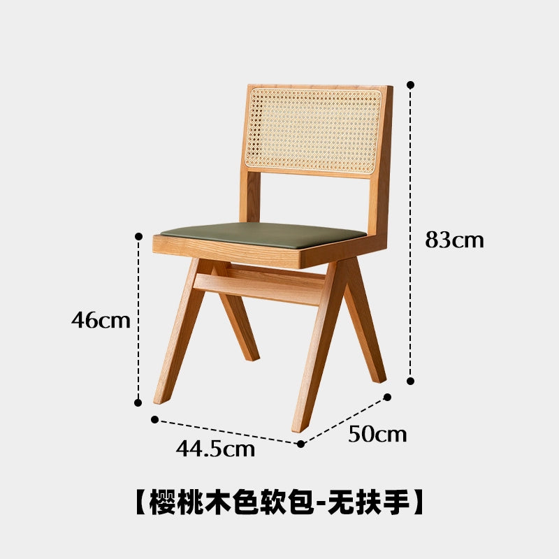 Chandigarh Stuhl Massivholz Rattan Esszimmerstuhl Mittelalter Designerstuhl Wabi Sabi Wind Retro Stuhl B &amp; B 