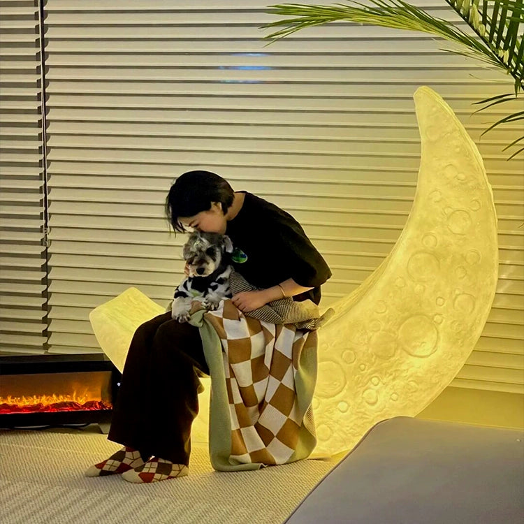 Mondlampe Liege Ins PopularIns Stehlampe Kreativer Schaukelstuhl Erweiterte Atmosphäre Wohnzimmer Ornament 