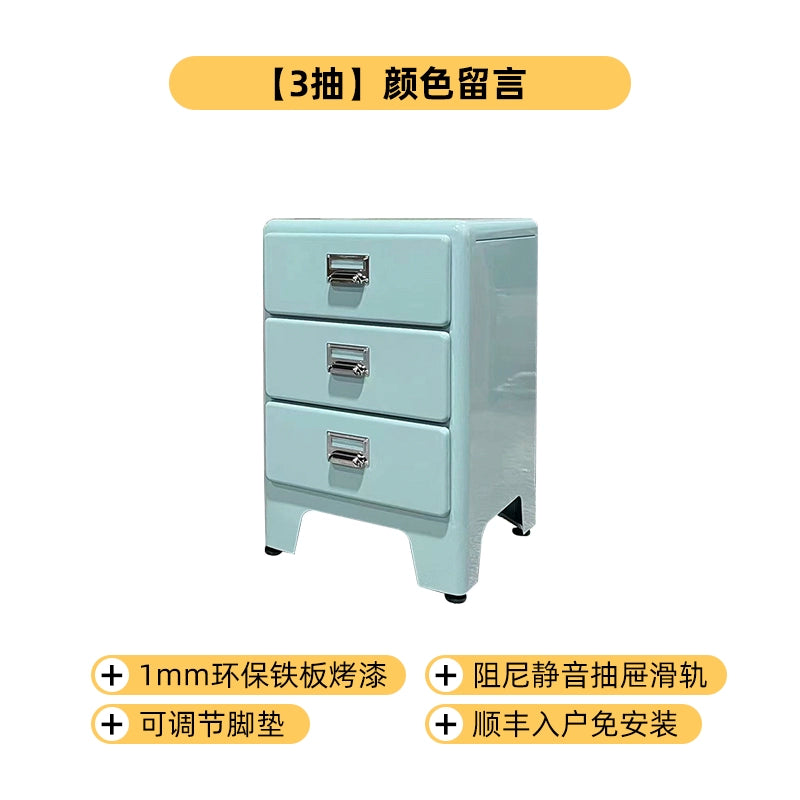 Retro Schubladenschrank mittelalterlicher Industriestil Japanischer Ins Dekorativer Spind Haushaltswohnzimmer Metallseitenschrank 