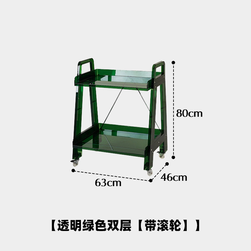 Mehrschichtiger Aufbewahrungsrand, Eckablage, herausnehmbarer Aufbewahrungskorb, nordischer Stil, Ins Popularins, transparenter Trolley 