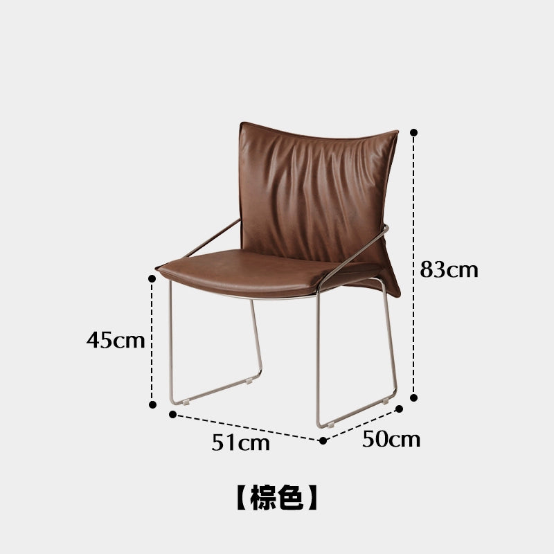 Medieval Light Luxury Dining Chair Einfacher Büro-Freizeit-Computer-Rückenstuhl Weiche Tasche Kleine Wohnung Einzelstuhl 