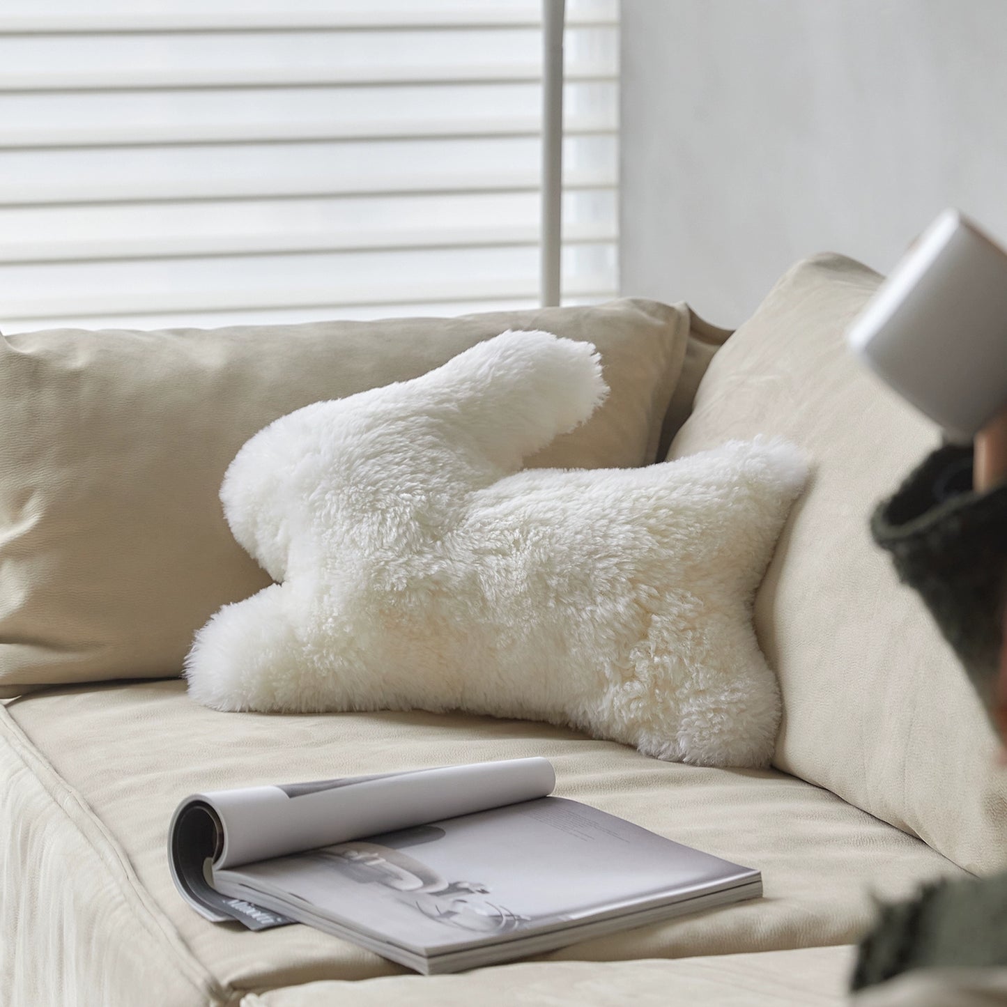 Kaninchen Teppich Reine Wolle Schlafzimmer Erker Fenster Matte Einfache Nachttisch Decke Dekoration Wohnzimmer Boden Matte Hohe Sinn 