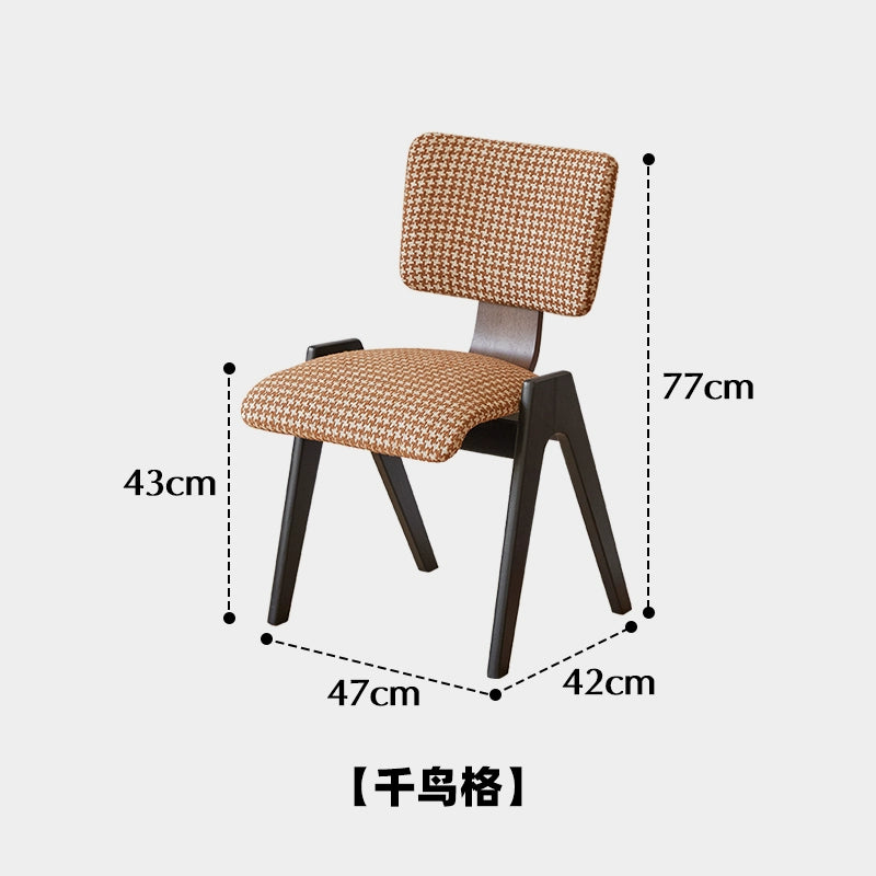 Retro-Esszimmerstuhl aus massivem Holz mit tausend Vogelgittern, weicher Tasche, Freizeitstuhl, leichter Luxus-Café-Stuhl mit kreativer Rückenlehne 