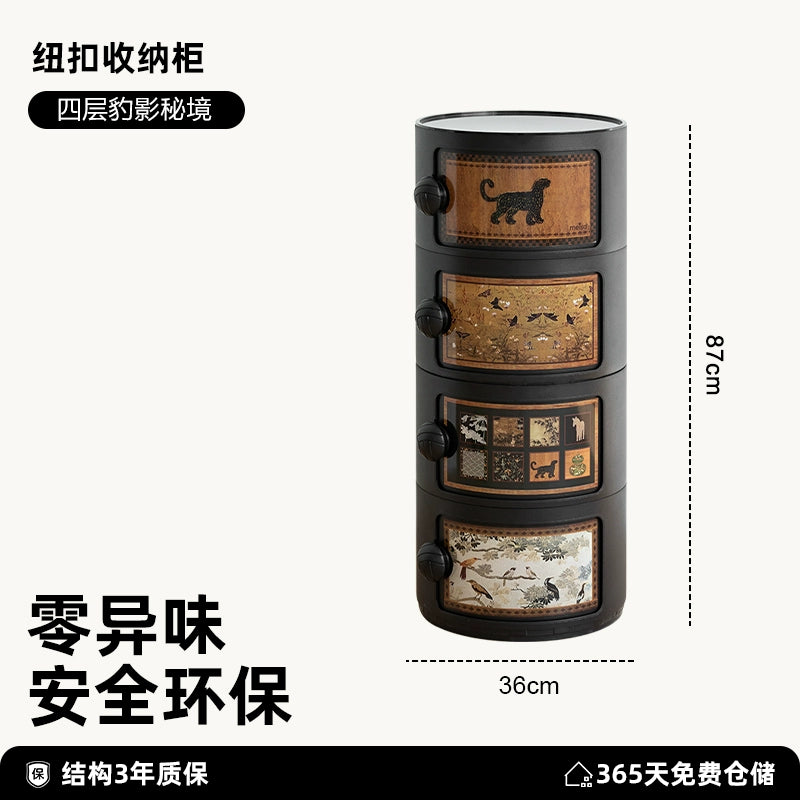 Cremefarbener Wind-Nachttisch, mittelalterlicher nordischer kleiner Wohnungsschrank, Ins-Wind-Schlafzimmer, Kinderschließfach 