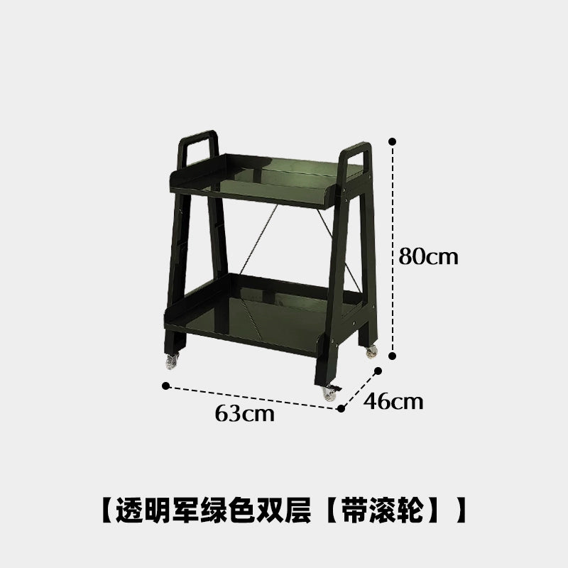Mehrschichtiger Aufbewahrungsrand, Eckablage, herausnehmbarer Aufbewahrungskorb, nordischer Stil, Ins Popularins, transparenter Trolley 
