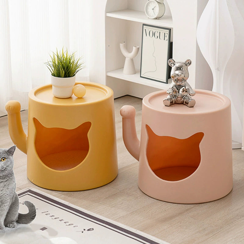 Lucky Cat Couchtisch Katzennest Kreative Cartoon Seite Paar Multifunktionale Lagerung Sofa Regal Nachttisch
