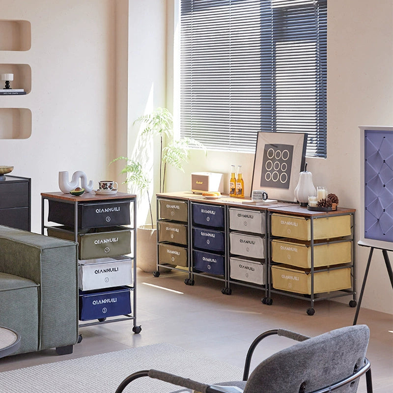 Industrial Style Drawer Type Storage Cabinet Mobile Medieval Shelf Under Table Storage Cabinet Japanese Trolley