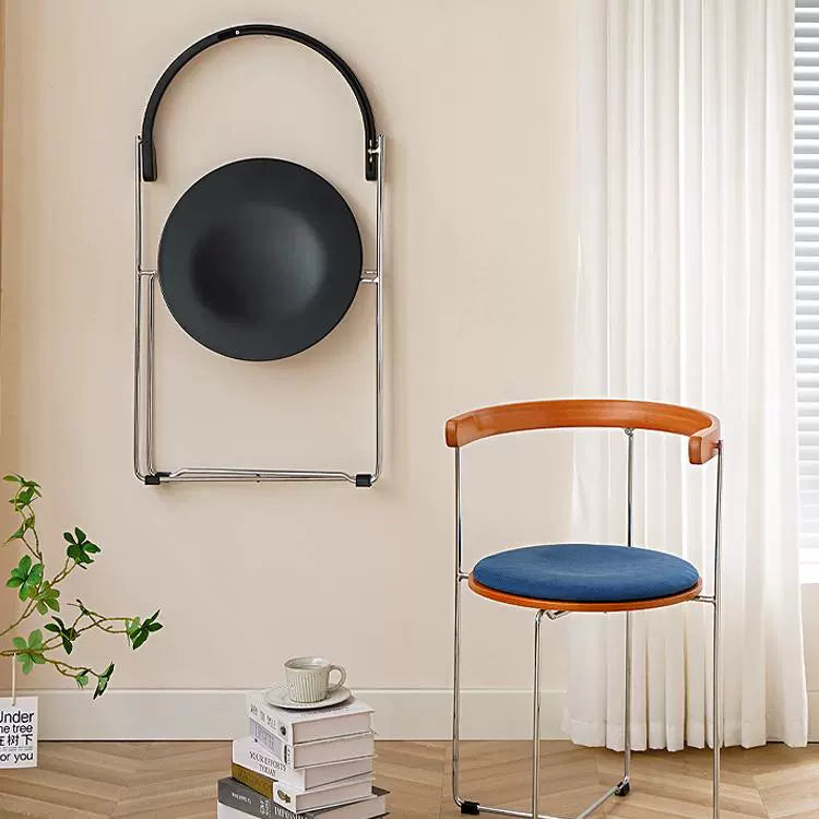 Retro Klappstuhl Esszimmerstuhl Kleine Wohnung Haushalt Massivholzstuhl Freizeit Rückenlehne Stuhl Einfaches Design 