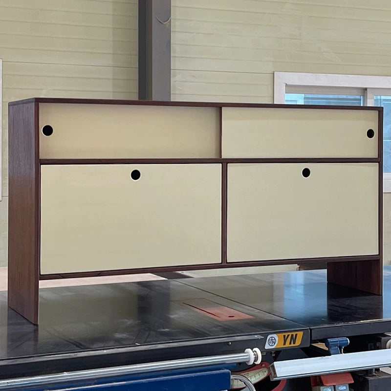 Massivholz-Aufbewahrungsschrank in Ozeanbrett-Ess-Seitenschrank einfacher Retro-TV-Schrank Wohnzimmer-Aufbewahrungsschrank 