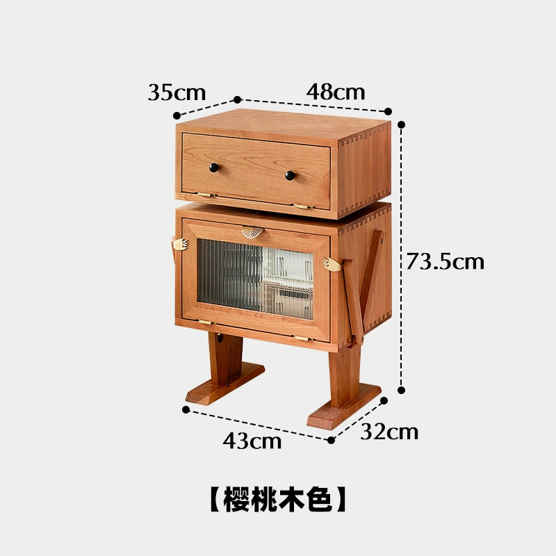Roboter-Seitenschrank, kreativer Schlafzimmer-Nachttisch, Kinder-Sofa-Schließfach aus Massivholz, leichte Luxus-Internet-Berühmtheit 