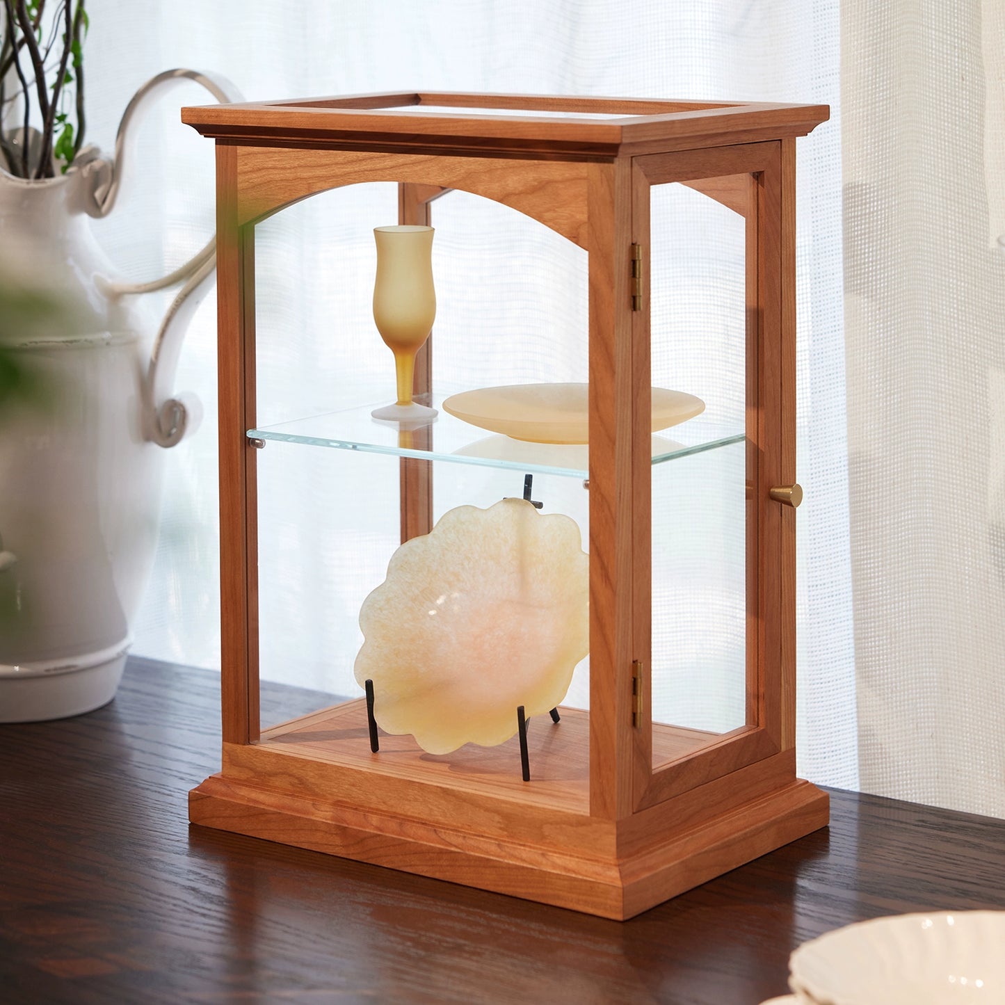 Retro Französisch Lagerschrank Home Desktop Regal Kreative Kosmetik Lagerung Transparent Schrank 