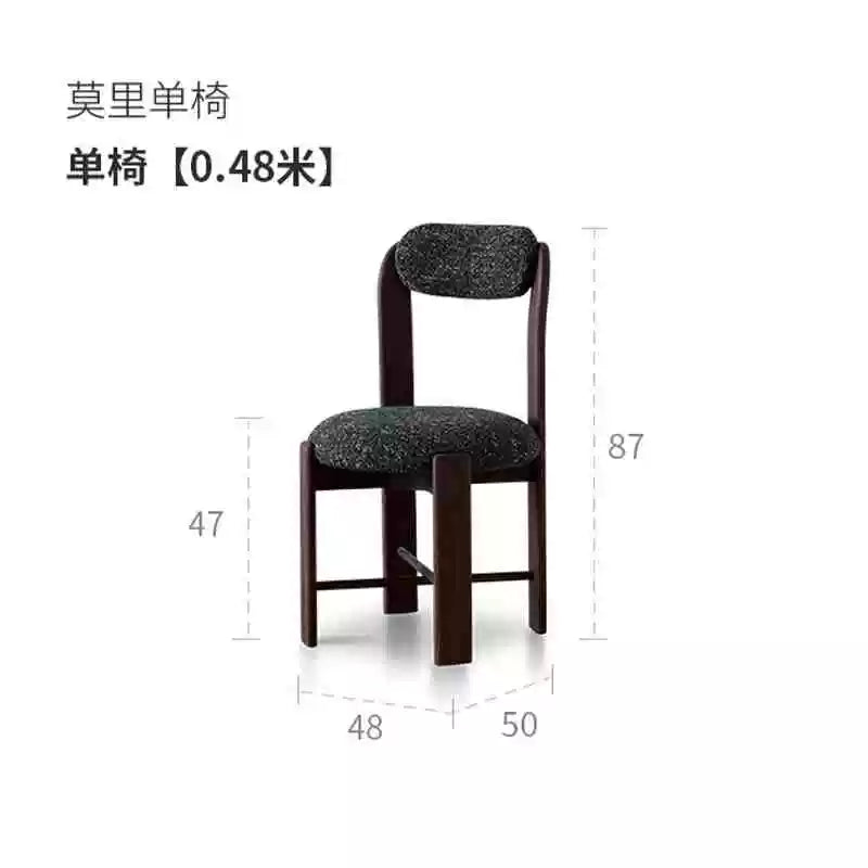 Französischer mittelalterlicher Esszimmerstuhl, Heimdesigner-Massivholzstuhl, hochwertiger Freizeitstuhl mit Eschenholzrücken 