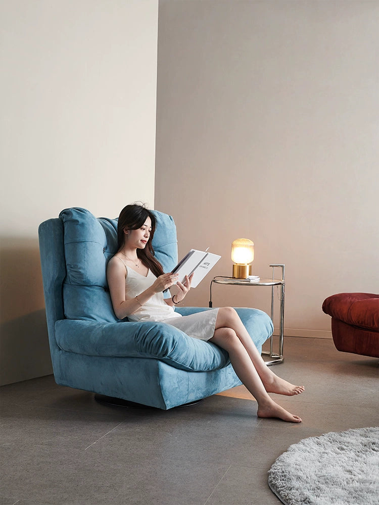 Italian Baxter Cloud Sofa Small Apartment Light Luxury Minimalist Rotating Single Sofa Designer Lazy Recliner