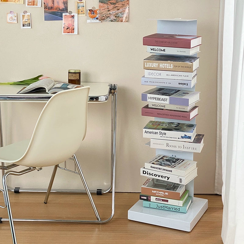 Unsichtbares Bücherregal, vom Boden bis zur Decke, kleines Bücherregal, Wohnzimmer, Arbeitszimmer, Ecke, kreatives Wandregal 