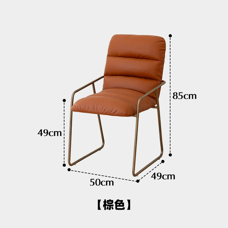 Nordic Einzelstuhl Bequemer weicher Taschenrücken Freizeitstuhl Home Einfacher moderner Esszimmerstuhl High Sense 