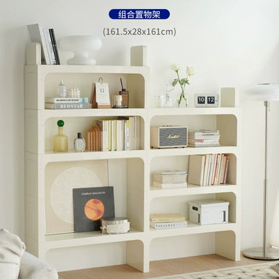 Kombinationsregal mittelalterlicher Modul-Lagerschrank in minimalistischem Bodenbücherregal mehrschichtiges Präsentationsregal 