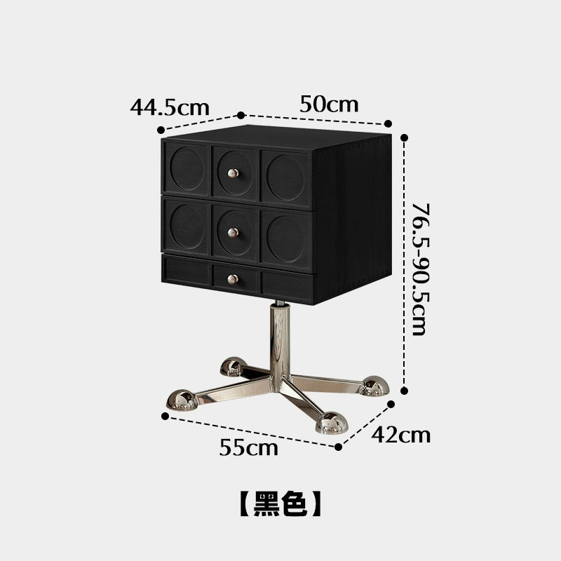 Mittelalterlicher Nachttisch aus Massivholz, Haushalts- und Schlafzimmerschrank, leichter Luxus, High-End-Seitenschrank, Regal, Kreativität 