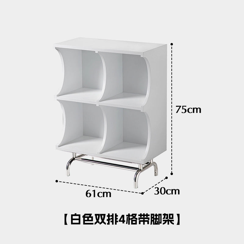 Mittelalterlicher Beistelltisch Minimalistischer moderner Nachttisch Massivholzregal Aufbewahrungsbücherregal Kreativer Esszimmer-Beistelltisch 