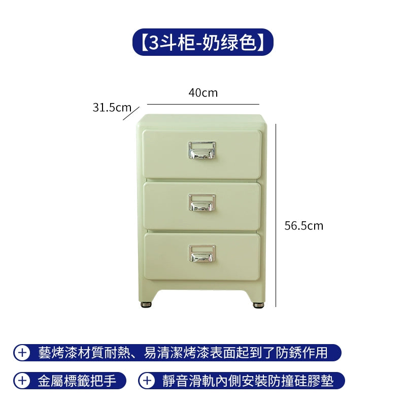 Metallschubladen, Kommodenschränke, Schlafzimmer an der Wand, Nachttische, mittelalterlicher Industriestil, Wohnzimmeraufbewahrung 