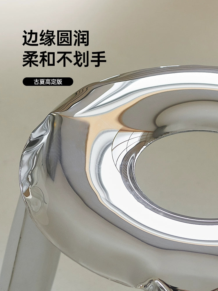 Creative Balloon Stool Designer Stainless Steel Round Stool Shoe Changing Stool Living Room Home Low Stool Art Decorative Metal Stool