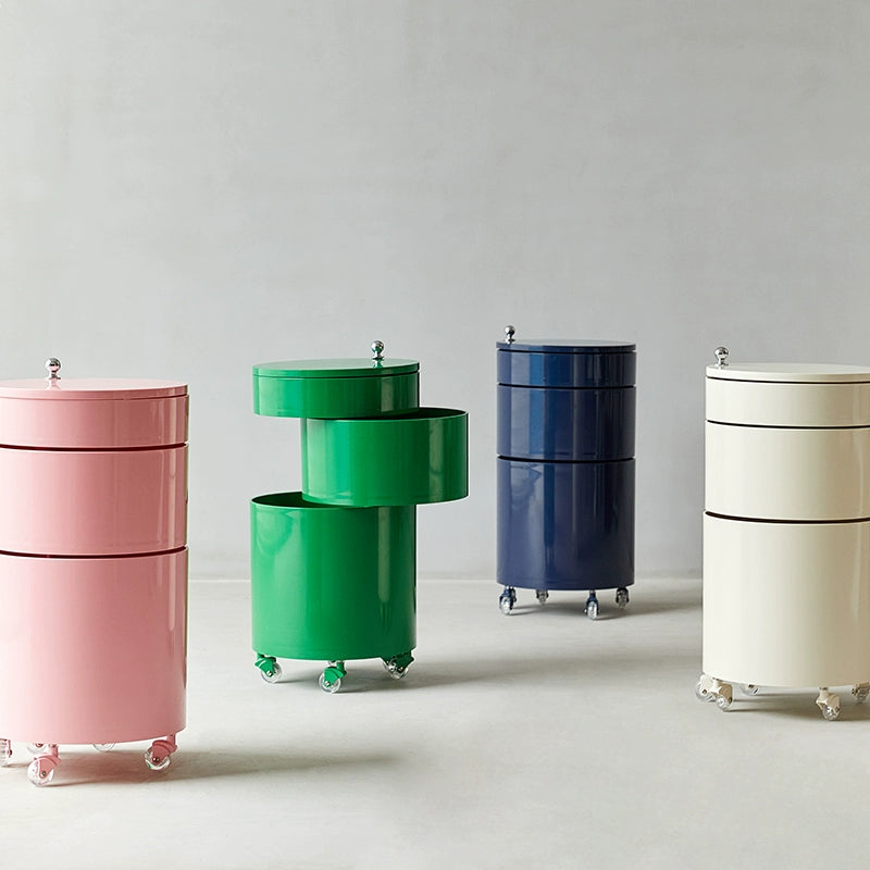 Drehbarer Lagerschrank Beistelltisch Beweglicher Nachttisch Dänischer Designer-Ess-Beistellschrank Mehrschichtiger Spind 