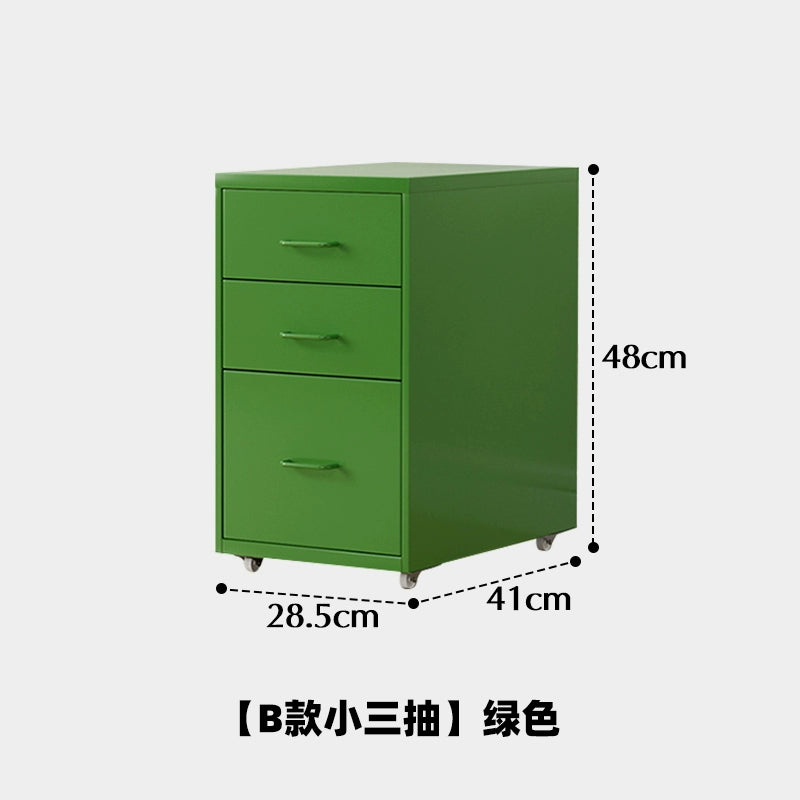 Mobiler Lagerschrank Cremefarbener Wind einfacher Truhenschrank aus Schmiedeeisen Home Schlafzimmer Nachttisch Dopamin kreativ 