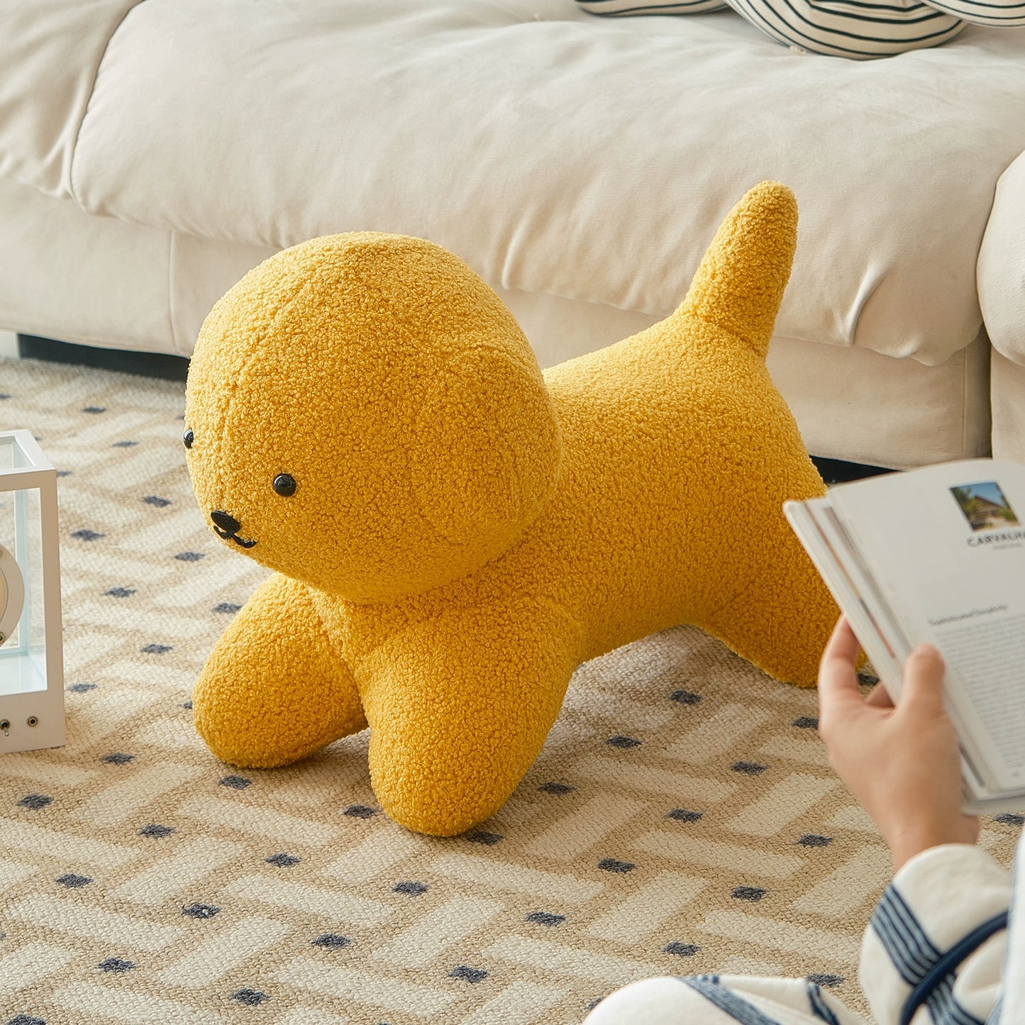 Welpenhocker Haushalt Kinder Niedriger Hocker Niedlich Kreative Ins Beliebte Wohnzimmer Tür Schuhhocker Lammwolle 