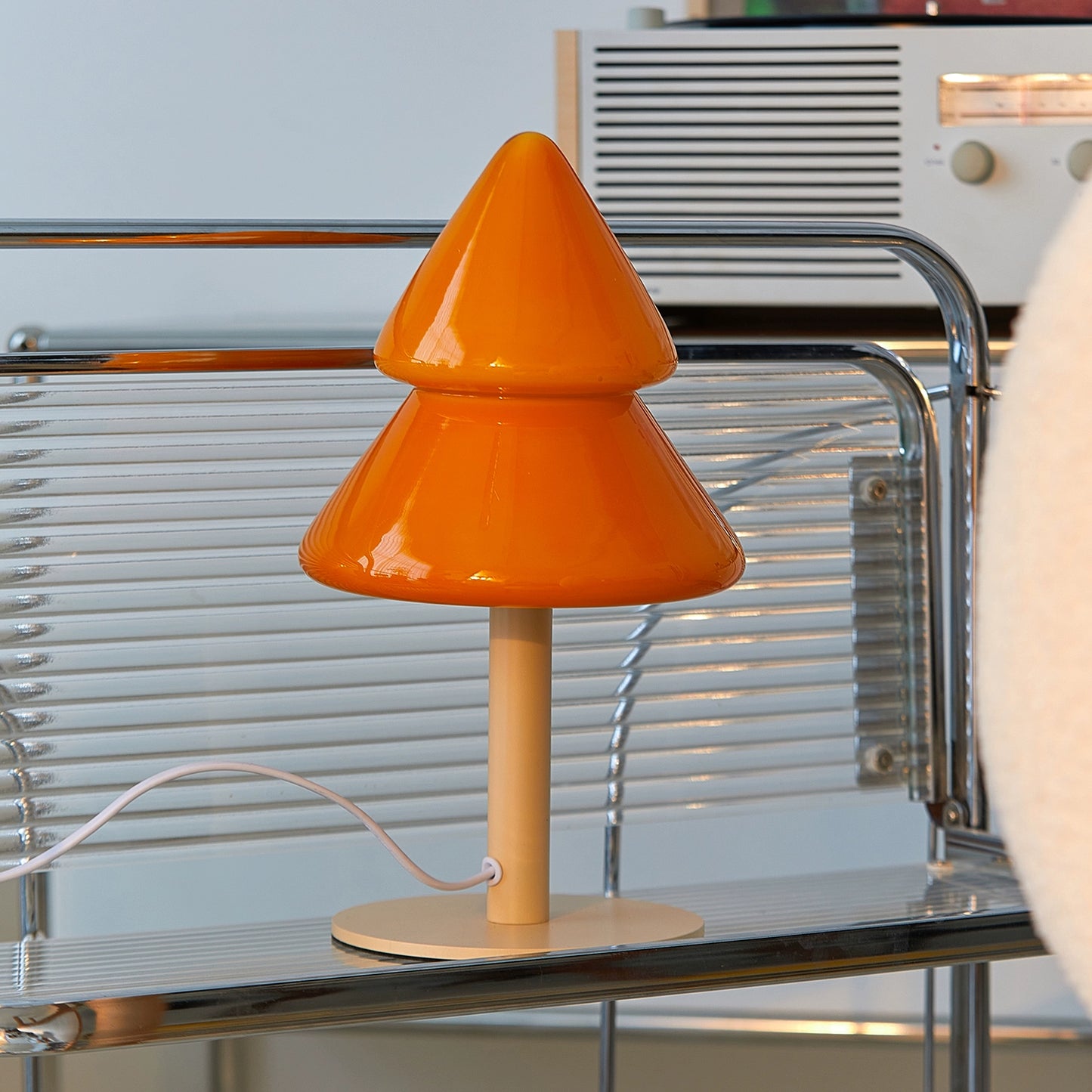 Weihnachtsbaum Tischlampe Dekorative Glas Nachttischlampe Schlafzimmer Mittelalterliches Umgebungslicht Ins PopularIns Wind Nordic 