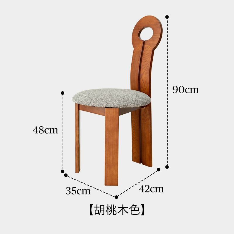 Designer Esszimmerstuhl Massivholz Mittelalter Hocker Rückenlehne Ins Kreativer Schlüsselstuhl Wabi Sabi Wind Tisch und Stuhl 