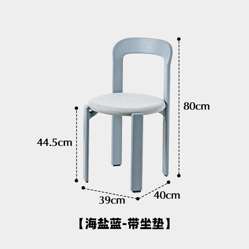 Mittelalterlicher Esszimmerstuhl aus Massivholz, Farbstuhl, minimalistischer Esstischstuhl für Zuhause, Café-Rückenlehne, Stapel 