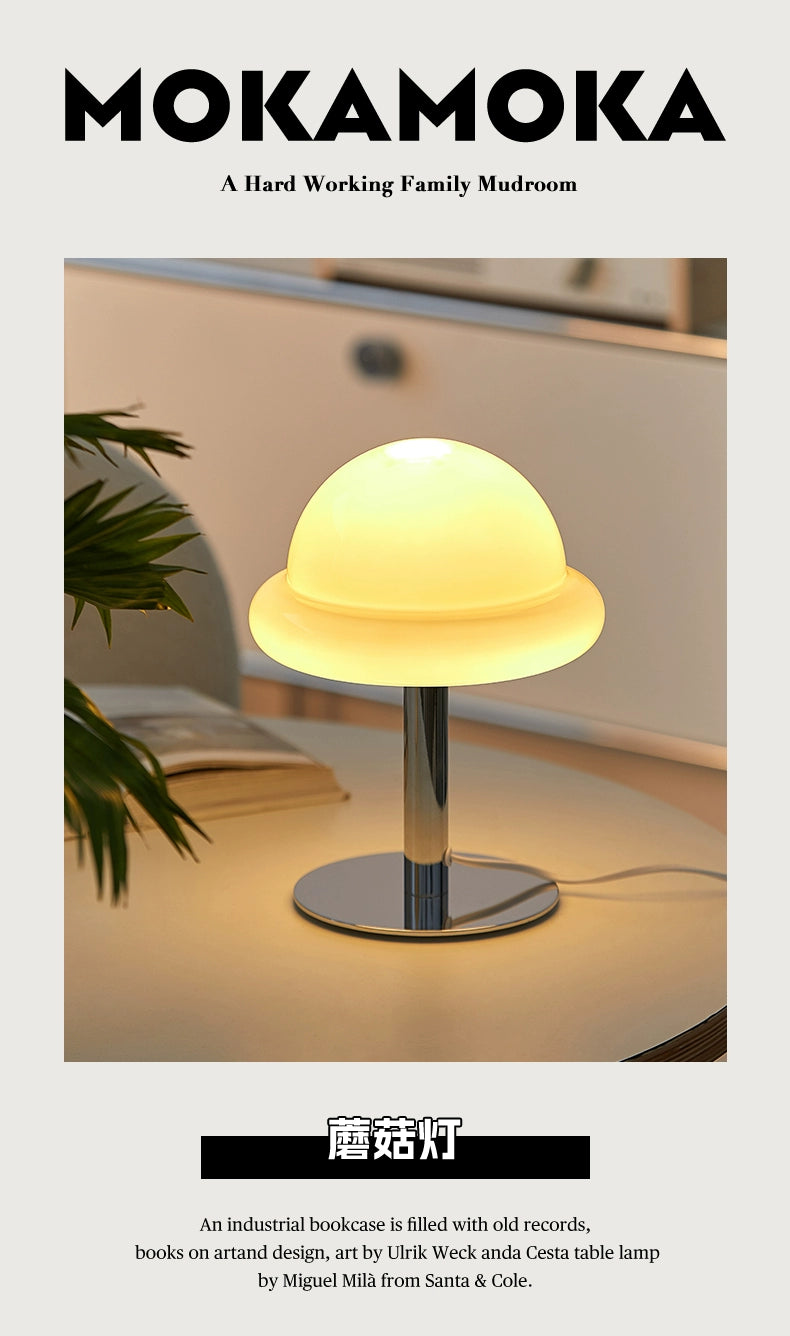 Pilzlampe Schlafzimmer Nachttischlampe Mittelalterliche Atmosphäre Schreibtischlampe Licht Luxus High-End dekorative Lampe Ins Popularsimple 