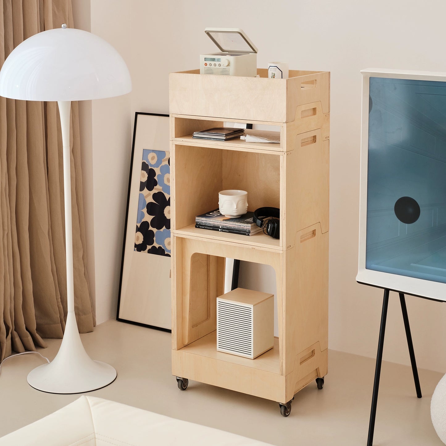 Mittelalterlicher Ozeanbrett-Aufbewahrungsschrank Wabi Sandy Wind Massivholzregal Mehrschichtiger Kombinationsschrank Nachttisch 