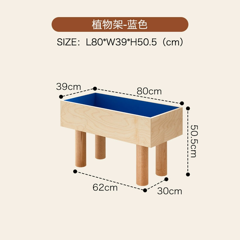 Bodenhohe Blumenständer Nische High-End-Lagerregal Massivholz Ozeanbrett Balkon Grünpflanzen Dekoregal 