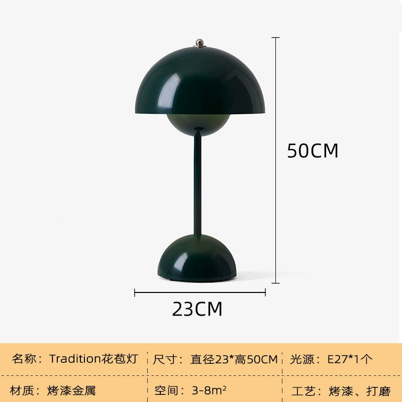 Dänische dekorative Tischlampe Nordic einfache Retro Ins Beliebte Nachttischlampe Ins mittelalterliche Knospen-Umgebungslampe 