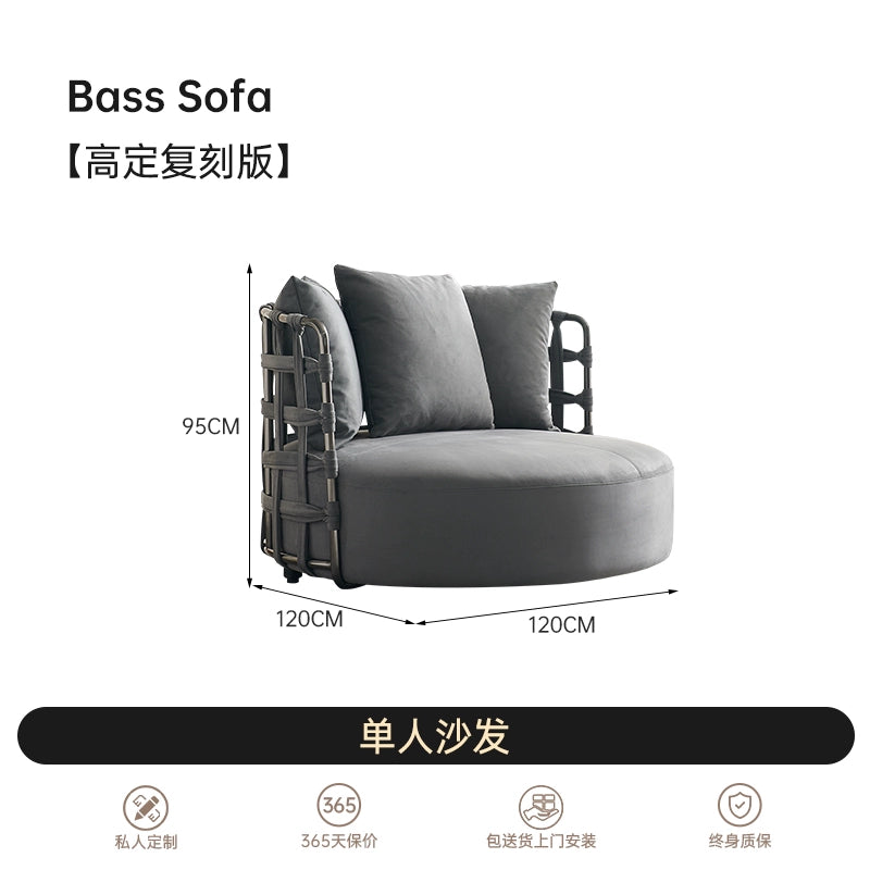 Italian Minimalist Bass Leisure Chair Designer Living Room Villa Single Sofa High-end Minimalist Lazy Sofa Recliner