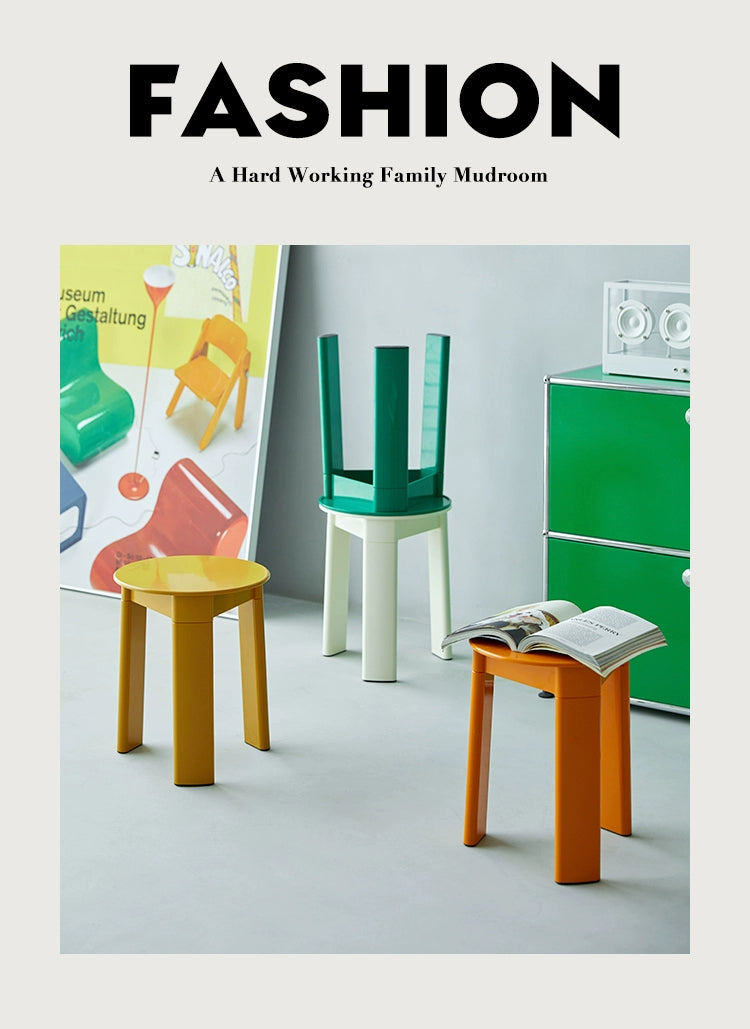 Mittelalterliche Replik Kunststoff Rundhocker Home Modern Simple Room Kleiner Stuhl Ins PopularMultifunktionaler niedriger Hocker 